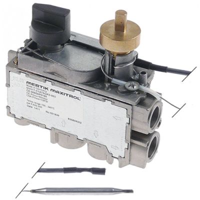 Valva de gaz termostatica MERTIK MAXITROL GV31T, t.° 30-110 °C, senzor ø 6 x 78 mm - 101564