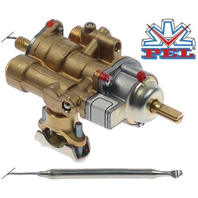 Robinet de gaz termostatic PEL 25ST, t.max. 280 °C, prindere cu colier pe teava, Angelo Po 33A0660 - 101565