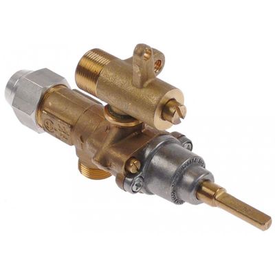 Robinet de gaz GPEL20, inlocuieste EGA, ax ø 6x4.6 mm, L ax 31/23 mm, intrare gaz M15x1 (tube ø 10mm) - 101607