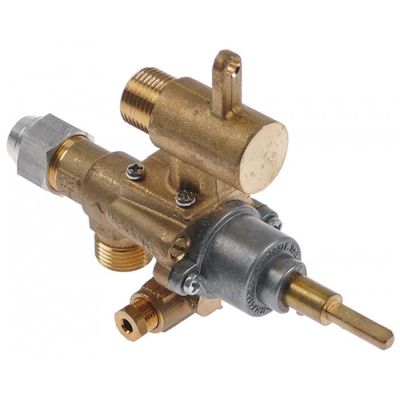 Robinet de gaz GPEL22R, ax 6 x 4,5, racorduri gaz M18 mm - 101620
