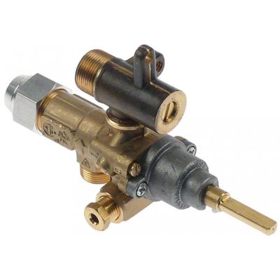Robinet de gaz GPEL20RD alternativ EGA  26440, intrare gaz  M15x1 (tube ø 10mm), iesire gaz M17x1 (tube ø 10mm), pilot M10x1 mm - 101646