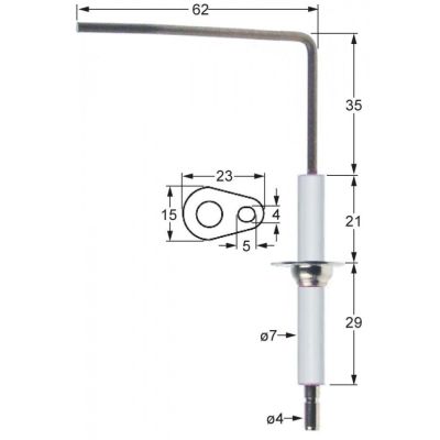 monitoring electrode connection ø 4mm D1 ø 7mm - Code 101791