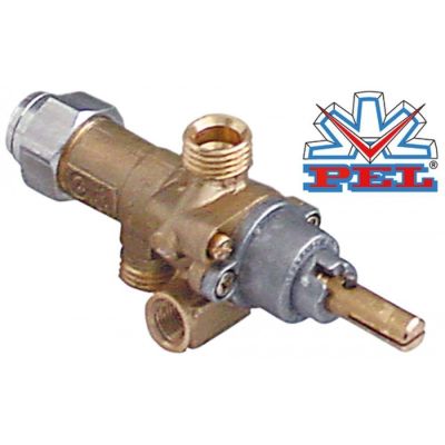 Robinet de gaz PEL21S, ax ø 8x6,5 mm, lungime ax 22 mm, racord termocupla M8x1 - 101883