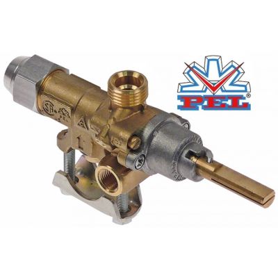 Robinet de gaz PEL21S, ax ø 8 x 6,5 mm, tesitura ax L 32 mm - 101897
