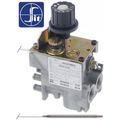 Valva de gaz termostatica SIT 630 Eurosit t° 80-320°C, pentru cuptor, racorduri gaz 3/8", 0085AP0012 - 101915