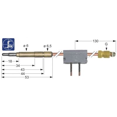 Termocuplu cu intrerupere L 320mm, ø 6mm, M9x1 - 102068
