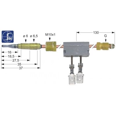 Termocupla cu intrerupere L 600 mm, racord M9x1 - 102238