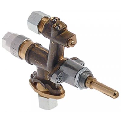 Robinet de gaz MADEC, gaz natural, ax ø 6 x 4.6 mm, filet termocupla M8x1 - 103203