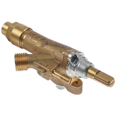 Robinet de gaz ECA montare cu colier, ax ø 8 x 6,5 mm, racord termocupla M8 - 106013