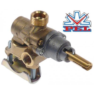 Robinet de gaz PEL21N, montare cu colier pe teava ø 21 mm - 106144