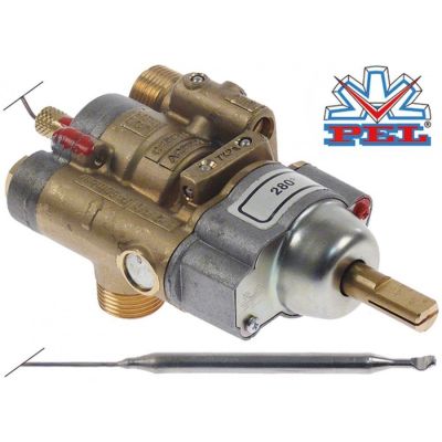 Robinet de gaz termostatic 24ST, temp. 120-280 °C, filete intrare iesire M20x1,5 - 106203