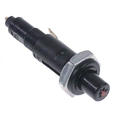 Aprindere piezo - bricheta - montare ø 18 mm, conector pin ø 2,4 mm, conector masa lateral - 106307