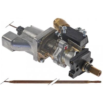 Robinet de gaz termostatic Sabaf, t.max. 300°C, intrare gaz teava cu flansa, iesire gaz 3/8" - 106310