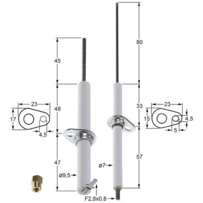 Electrod de aprindere set 2 buc - Cod 106525