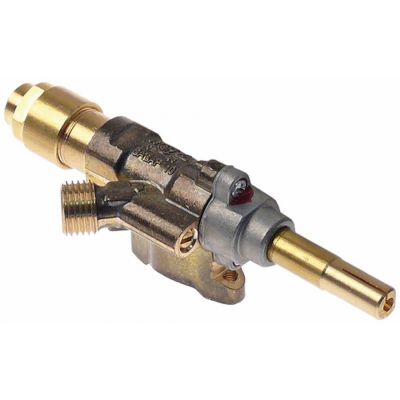 Robinet de gaz Sabaf 10, intrare gaz flansa ø 23 mm, racord termoculpla M8x1 mm, ax 8x6.5 mm - 106577