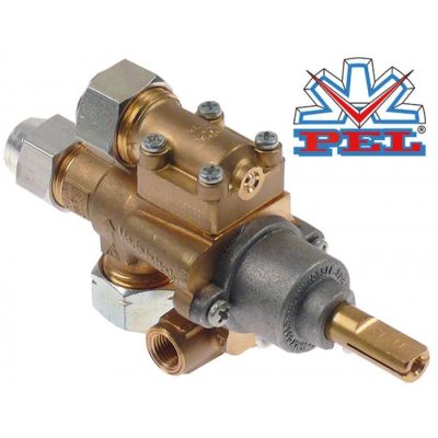 Robinet de gaz PEL 22S/O, intrare/iesire gaz filet M20x1,5 mm - 107363