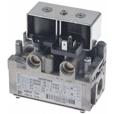 Valva de gaz TANDEM 830, 220/240 V, 50 Hz, SIT 0830030, intrare - iesire 1/2"" - 107831