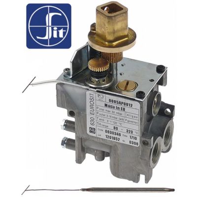 valva de gaz termostatica tip EUROSIT 80-320°C intrare gaz 3/8\" ieșire gaz 3/8\"
