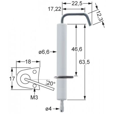 Electrod de aprindere pentru cuptor Rational 2068.0300 - 107858