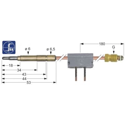 termocupla SIT cu disjuntor racord robinet de gaz M9x1 L 600mm