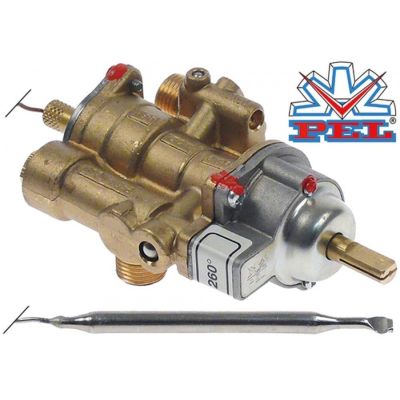 valva de gaz termostatica PEL tip 25ST 100-260°C intrare gaz M16x1,5 (ø tub 10mm)