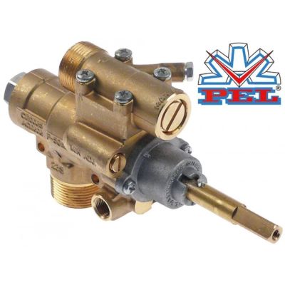 Robinet de gaz PEL 23S/O, intrare gaz M28x1,5 mm, iesire gaz M24x1,5 mm, duza bypass ø 0 mm - 109123