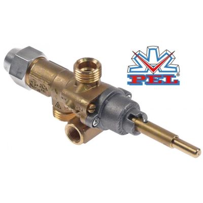 Robinet de gaz PEL 21S, intrare gaz filet M10x1 mm, iesire gaz filet M16x1,5 mm, duza bypass ø 0 mm - 109125