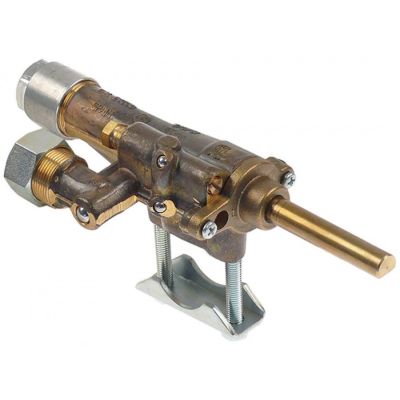 Robinet de gaz Copreci tip CAL-24200, intrare gaz flansa de prindere pe teava ø 21mm, iesire filet M17x1 mm - 109132