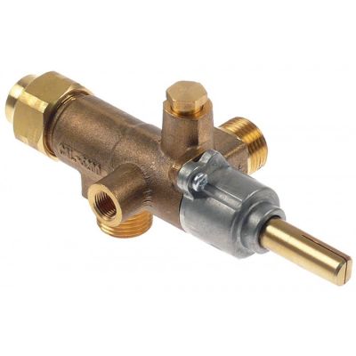 Robinet de gaz CAL-3200, ax ø 8x10 mm, racord termocupla M8x1 - 109504