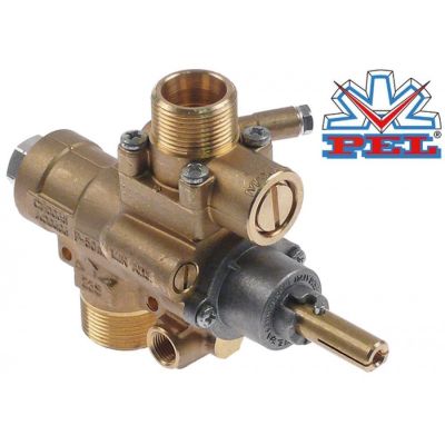 Robinet de gaz PEL, tip 23S/V, intrare M28x1,5 (ø 20mm), duza bypass ø 1,4 mm - 109511