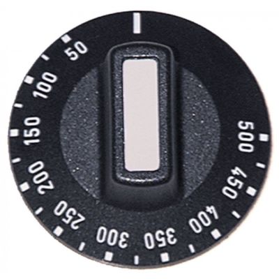 Buton termostat 50-500 °C, ø 50 mm, ax ø 6 x 4,6 mm, pentru termostat cuptor pizza - 110248