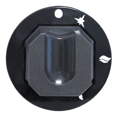 Buton pentru robinet de gaz ø 70 mm, ax ø 8x6,5 mm, tesitura sus - 110348