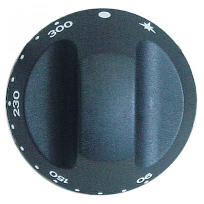 Buton robinet de gaz  90-300 °C, ø 67 mm, ax 10x8 mm - 110460