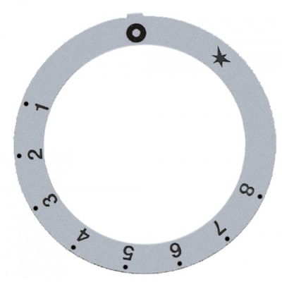 Disc autoadeziv cu simbol pentru termostat de gaz EGA 1-8, ext. ø 59 mm, int. ø 45,5 mm - 110543
