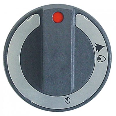 Buton robinet de gaz ø 65 mm, ax ø 6 x 4,6 mm, tesitura sus, OLIS - 110950