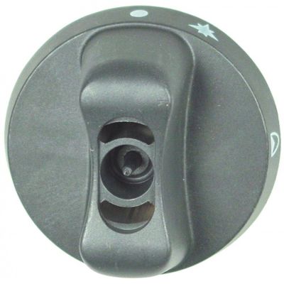 Buton robinet de gaz Silko ø 65 mm, ax ø 10x8 mm, tesitura jos - 111182