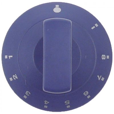 Buton pentru regulator de energie 1-8, ø 60 mm, ax ø 6x7 mm, cu tesitura sus - 111429