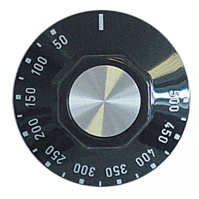 Buton termostat cuptor de pizza, gradatii 50-500°C, ø 50 mm, ax ø 6 x 4,6 mm - 111533