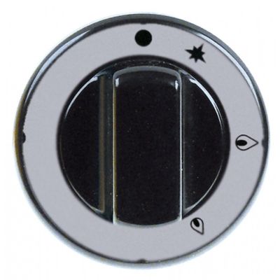 Buton robinet gaz PEL 21, ø 70 mm, ax ø 8x6,5 mm, negru - 112255