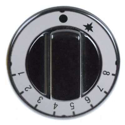 Buton cu simboluri 1-8 pentru robinet de gaz termostatat, ø 70 mm,, ax ø 10 x 8 mm - 112263