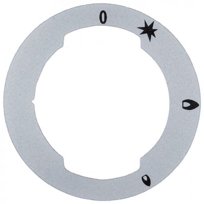 Disc autoadeziv cu simbol pentru robinet de gaz, ext. ø 62 mm, int. ø 42 mm - 112693