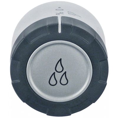 buton injecție de abur T.max. 260°C 80-260°C ø 55mm ax ø 6mm aplatizare jos argint