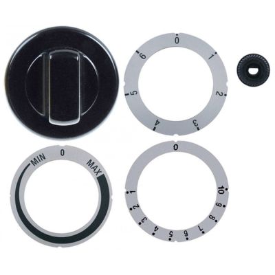 Buton universal ø 70 mm, ø 6x4.6 mm, cu simbol pentru regulator de energie min-max, termostat 1-10, comutator cu 7 poziti - 112729