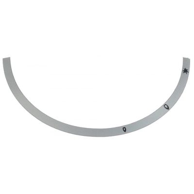 indicator pentru buton ardere/mare/mic T.max.°C DE ø 138mm DI ø 123mm aplatizare argint