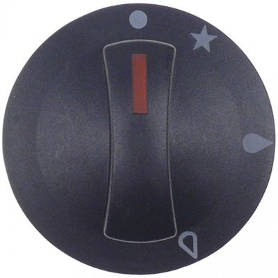 Buton robinet de gaz ø 72 mm, ax ø 8x6 mm - 113038 