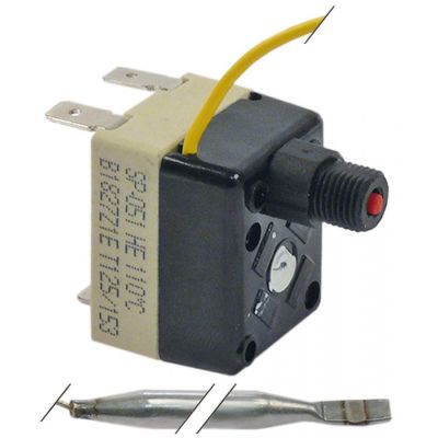 Termostat de siguranta 110°C, contact 1CO, 16 A, senzor ø 5 x 70 mm, capilar L 2000 mm - 376109