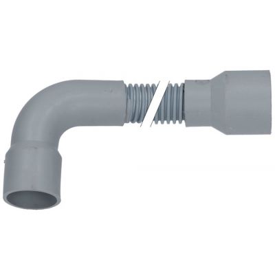 Furtun de golire L 1600 mm, racord drept int. ø 40 mm, racord cot int. ø 36 mm - 504939