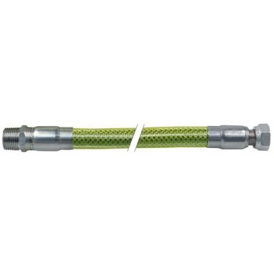 Furtun de gaz flexibil L 750 mm, filete int. si ext. 1/2", rezistenta incendiu 30 min. la 650 °C, conform standard european EN14800 - 250064