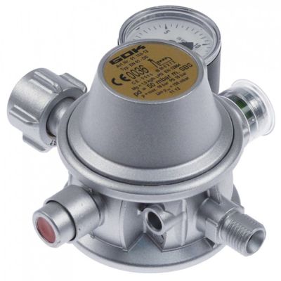 gas pressure regulator EN61-DS connection small gas cylinders - 1/4" left