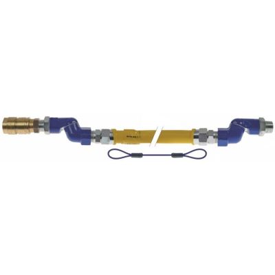 furtun de gaz 1\" L 1200mm oțel inoxidabil cu înveliș din plastic BS 669